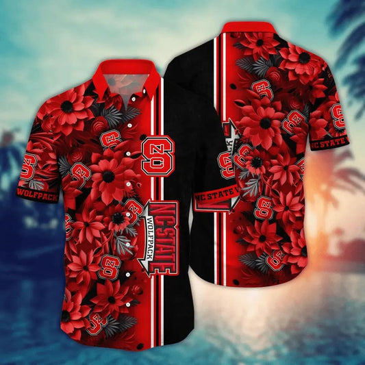 NC State Wolfpack NCAA Flower Aloha Hawaiian Shirt 3, NCAA Hawaiian Shirt Moonbestprint