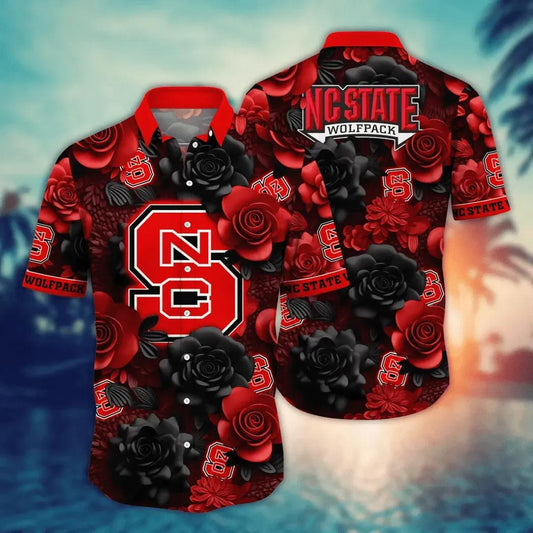 NC State Wolfpack NCAA Flower Aloha Hawaiian Shirt 7, NCAA Hawaiian Shirt Moonbestprint