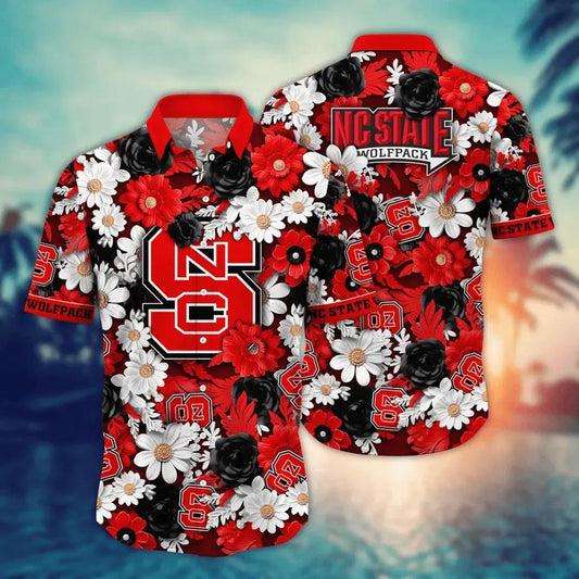 NC State Wolfpack NCAA Flower Aloha Hawaiian Shirt 8, NCAA Hawaiian Shirt Moonbestprint