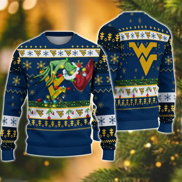 NCAA LSU Tigers Grinch Ugly Christmas Sweater, NCAA Christmas Sweater Moonbestprint