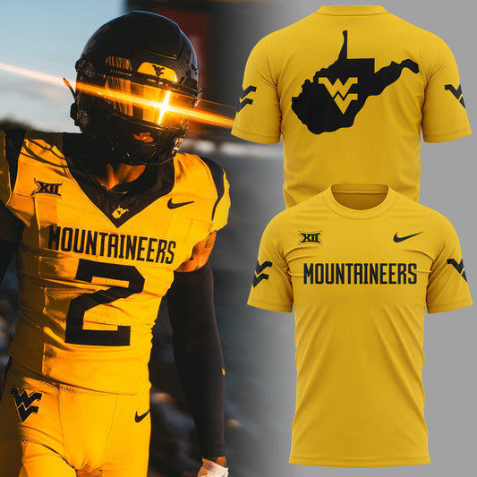 Limited Edition Golden Black West Virginia Shirt | ZH38 Moonbestprint