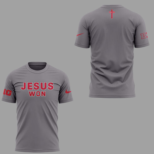Limited Edition JESUS WON Gray TShirt Moonbestprint