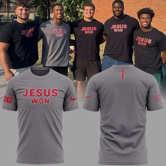 Limited Edition JESUS WON Gray TShirt Moonbestprint