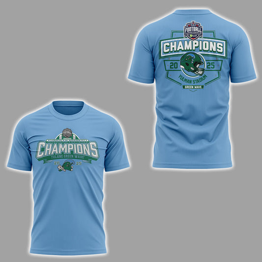 THE TULANE ARE YOUR 2025 AMERICAN FOOTBALL CHAMPIONS - T-Shirt Edition! | HU47 Moonbestprint