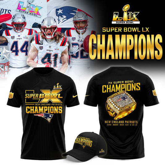 New England Patriots Super Bowl LX Champions Limited Shirt | TZ13 Moonbestprint