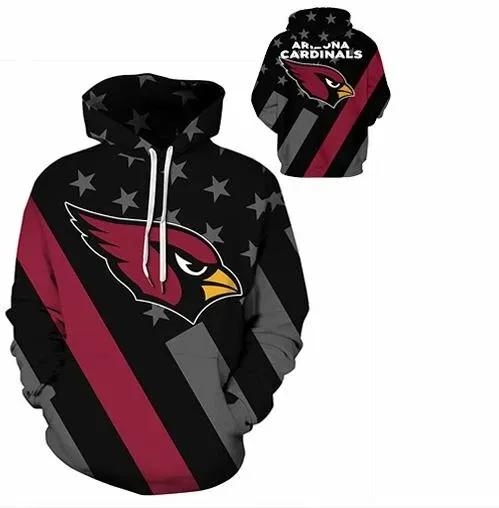NFL Arizonna Cardinals American Flag 3D Hoodie, NFL Hoodie Moonbestprint