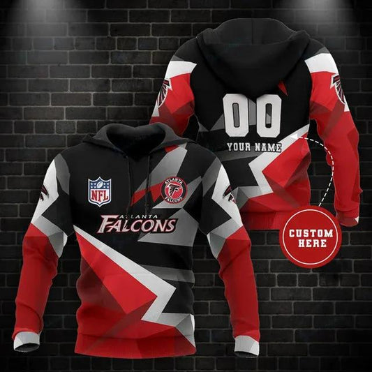 NFL Atlanta Falcons Personalized 3D Hoodie, NFL Hoodie Moonbestprint
