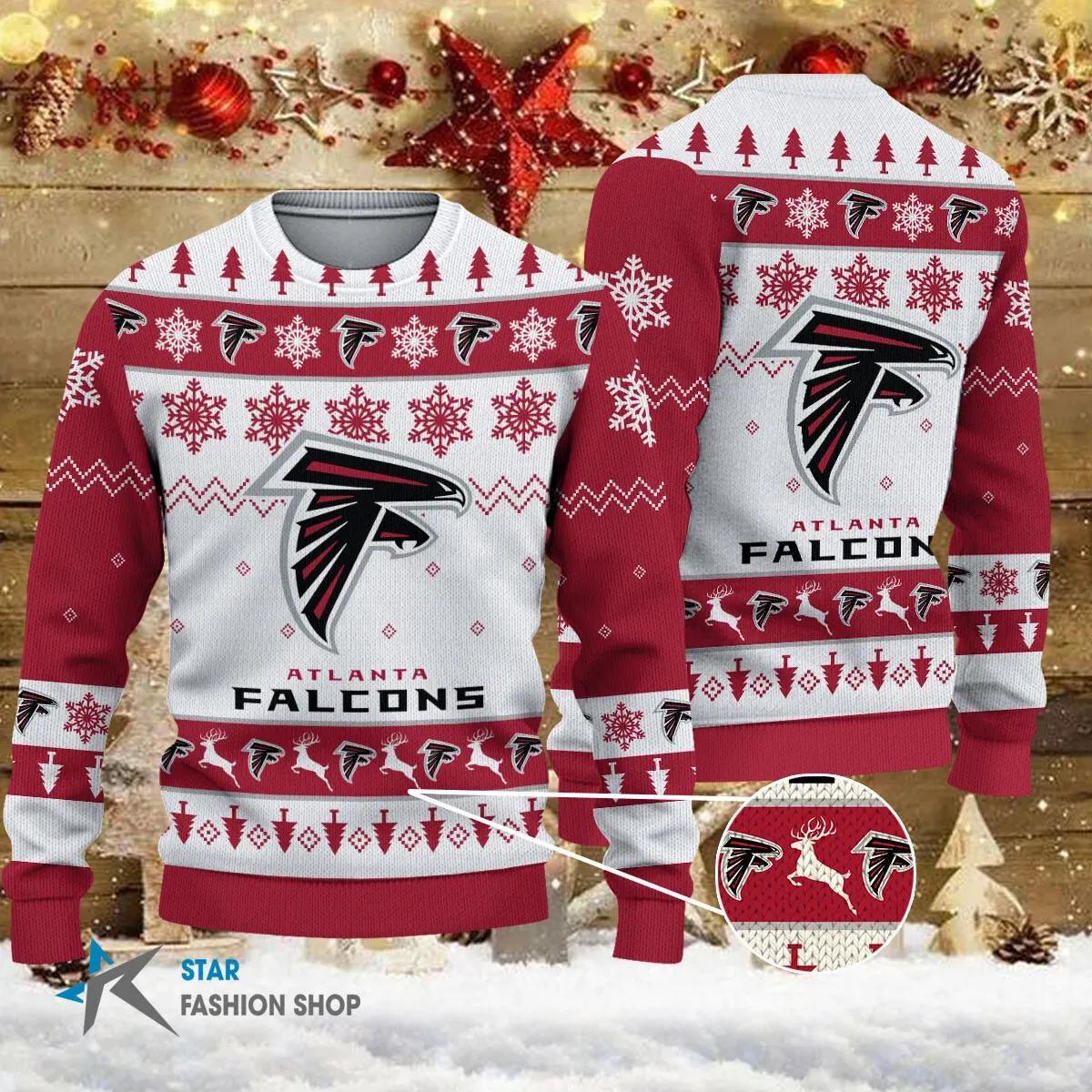 NFL Atlanta Falcons Ugly Christmas Sweater, NFL Christmas Sweater Moonbestprint