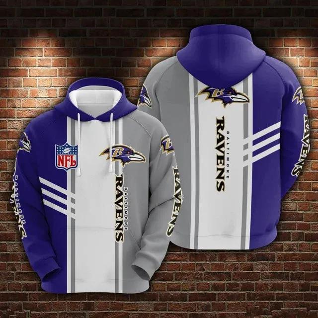 NFL Baltimore Ravens 3D Hoodie 3, NFL Hoodie Moonbestprint