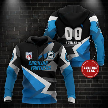 NFL Carolina Panthers Personalized 3D Hoodie, NFL Hoodie Moonbestprint