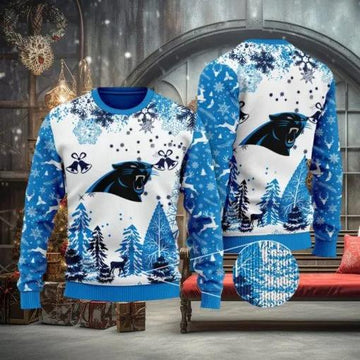 NFL Carolina Panthers Special Ugly Christmas Sweater, NFL Chritsmas Sweater Moonbestprint