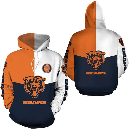 NFL Chicago Bears 3D Hoodie 12, NFL Hoodie Moonbestprint