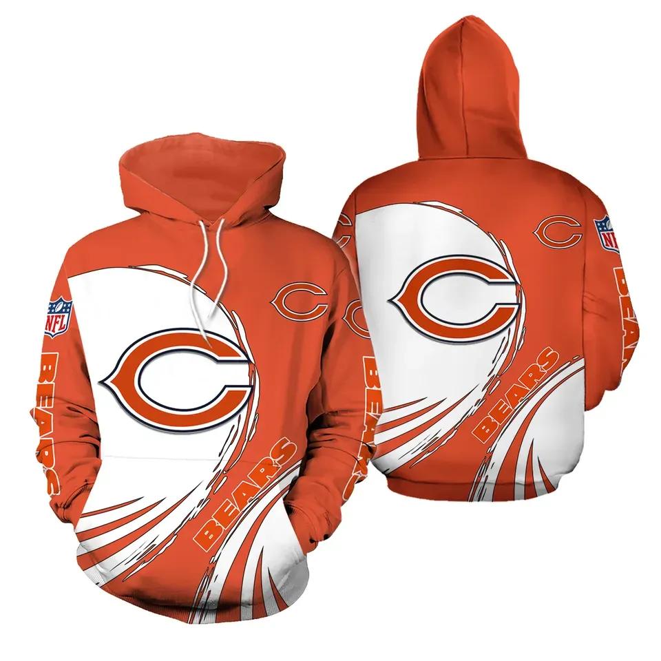 NFL Chicago Bears 3D Hoodie 13, NFL Hoodie Moonbestprint