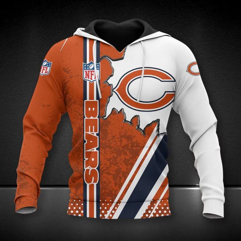 NFL Chicago Bears All Over Print Hoodie, NFL Hoodie Moonbestprint