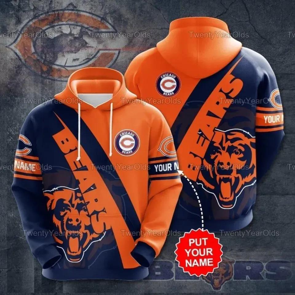 NFL Chicago Bears   Personalized 3D Hoodie 1, NFL Hoodie Moonbestprint