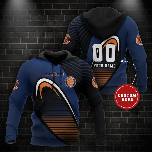 NFL Chicago Bears Personalized 3D Hoodie 3, NFL Hoodie Moonbestprint
