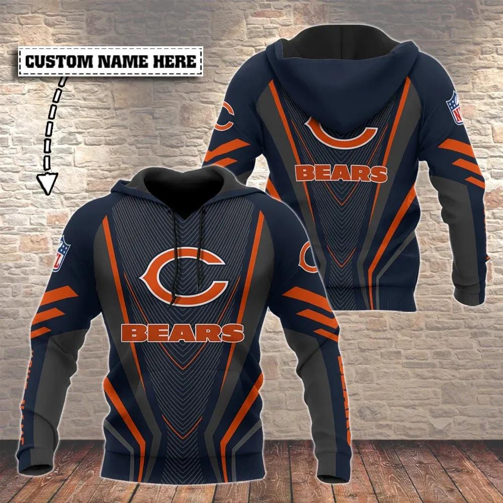 NFL Chicago Bears Personalized 3D Hoodie, NFL Hoodie Moonbestprint