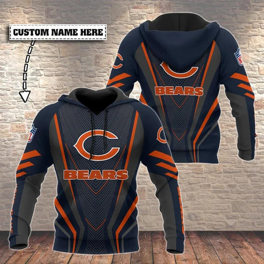 NFL Chicago Bears Personalized 3D Hoodie, NFL Hoodie Moonbestprint
