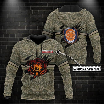 NFL Chicago Bears Personalized Hoodie, NFL Hoodie Moonbestprint
