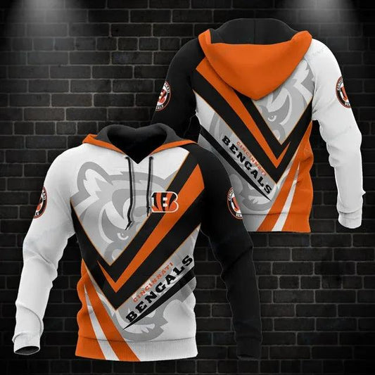 NFL Cincinnati Bengals Logo 3D Hoodie 11, NFL Hoodie Moonbestprint