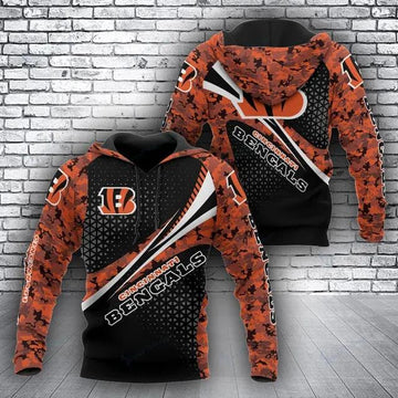 NFL Cincinnati Bengals Logo 3D Hoodie 13, NFL Hoodie Moonbestprint
