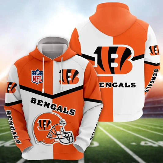 NFL Cincinnati Bengals Logo 3D Hoodie 2, NFL Hoodie Moonbestprint