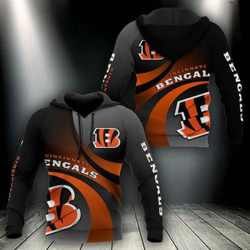 NFL Cincinnati Bengals Logo 3D Hoodie 7, NFL Hoodie Moonbestprint