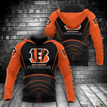 NFL Cincinnati Bengals Logo 3D Hoodie 8, NFL Hoodie Moonbestprint