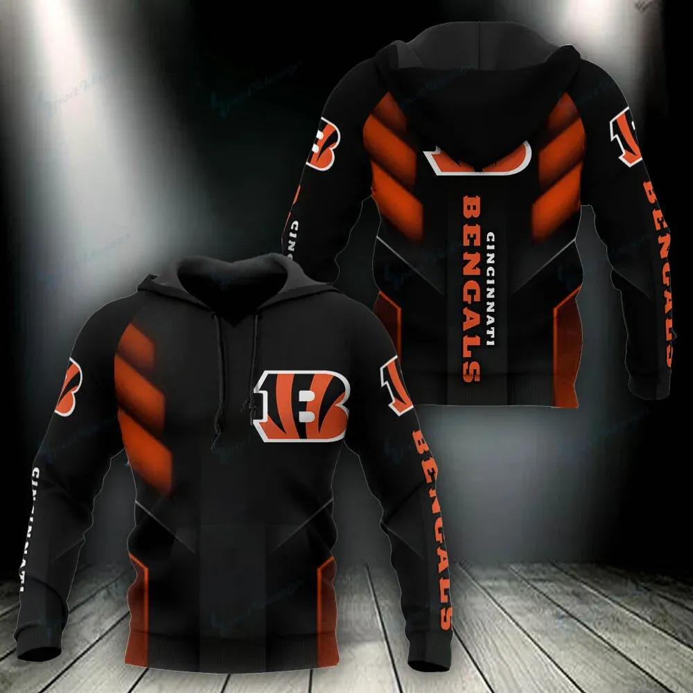NFL Cincinnati Bengals Logo 3D Hoodie 9, NFL Hoodie Moonbestprint