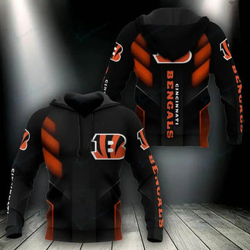 NFL Cincinnati Bengals Logo 3D Hoodie 9, NFL Hoodie Moonbestprint