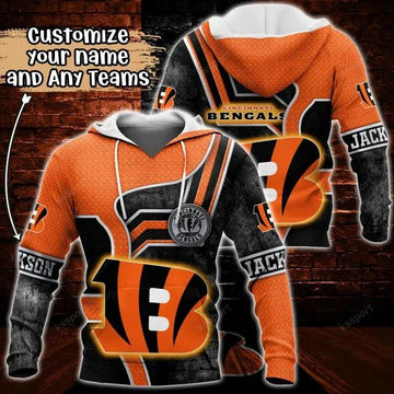 NFL Cincinnati Bengals Personalized 3D Hoodie 16, NFL Hoodie Moonbestprint