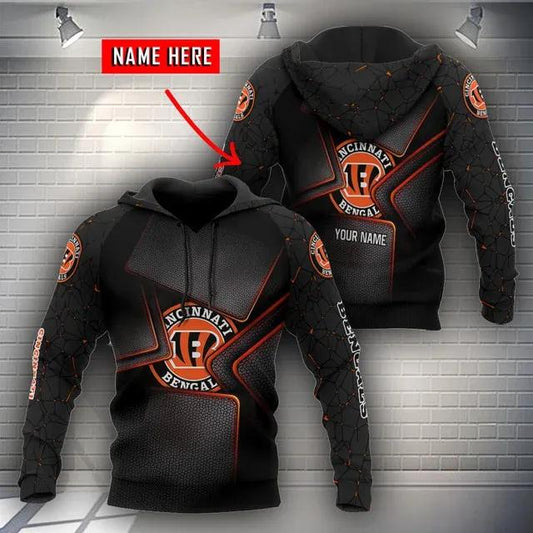 NFL Cincinnati Bengals Personalized 3D Hoodie 19, NFL Hoodie Moonbestprint
