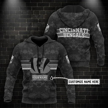 NFL Cincinnati Bengals Personalized 3D Hoodie 9, NFL Hoodie Moonbestprint