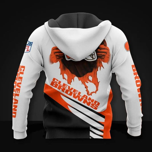 NFL Cleveland Browns All Over Print 3D Hoodie, NFL Hoodie Moonbestprint