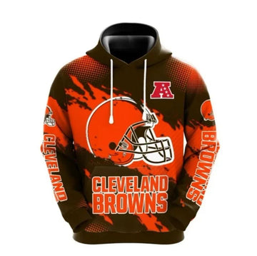 NFL Cleveland Browns Logo 3D Hoodie 2, NFL Hoodie Moonbestprint