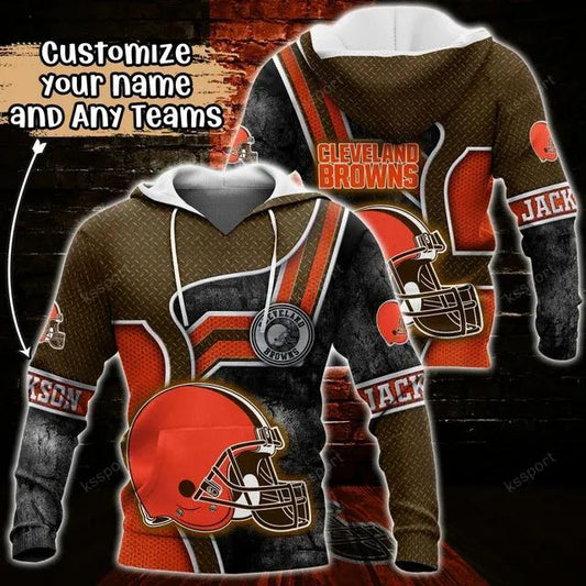 NFL Cleveland Browns Personalized 3D Hoodie 2, NFL Hoodie Moonbestprint