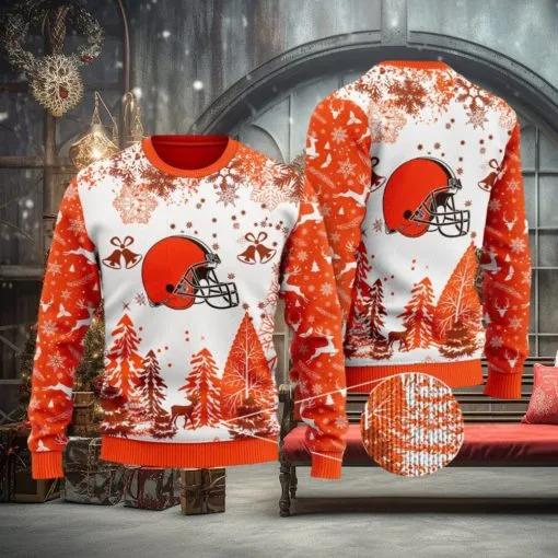 NFL Cleveland Browns Special Christmas Ugly Sweater, NFL Chritsmas Sweater Moonbestprint