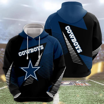 NFL Dallas Cowboys 3D Logo Hoodie 3, NFL Hoodie Moonbestprint