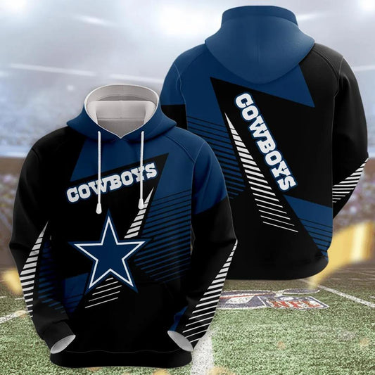 NFL Dallas Cowboys 3D Logo Hoodie 3, NFL Hoodie Moonbestprint