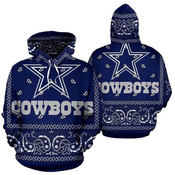 NFL Dallas Cowboys 3D Logo Hoodie 8, NFL Hoodie Moonbestprint