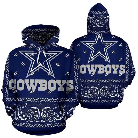 NFL Dallas Cowboys 3D Logo Hoodie 8, NFL Hoodie Moonbestprint