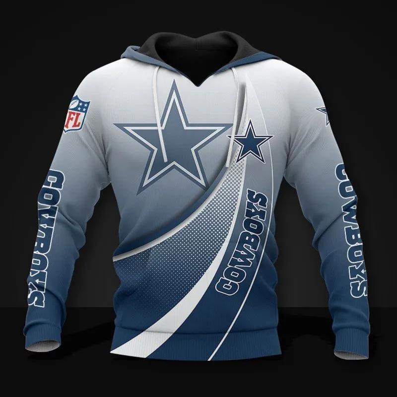 NFL Dallas Cowboys All Over Print Hoodie, NFL Hoodie Moonbestprint