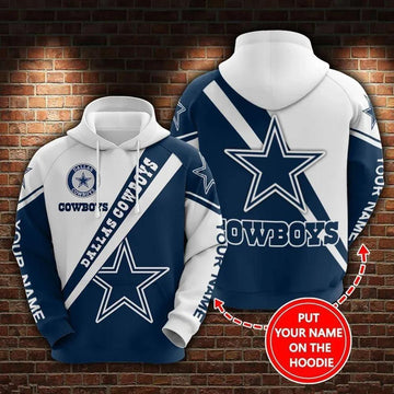 NFL Dallas Cowboys Personalized 3D Hoodie, NFL Hoodie Moonbestprint