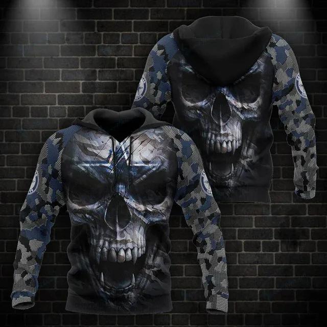 NFL Dallas Cowboys Skull 3D Hoodie 11, NFL Hoodie Moonbestprint