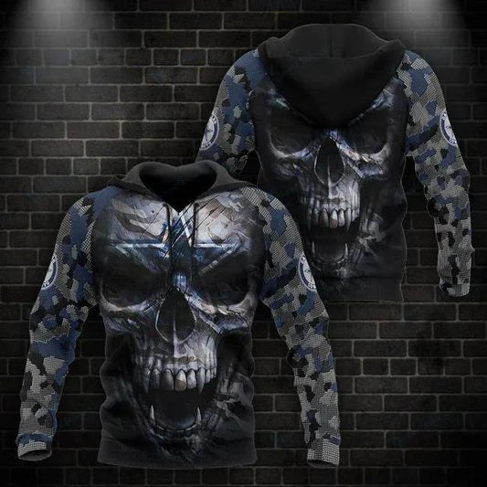 NFL Dallas Cowboys Skull 3D Hoodie 11, NFL Hoodie Moonbestprint