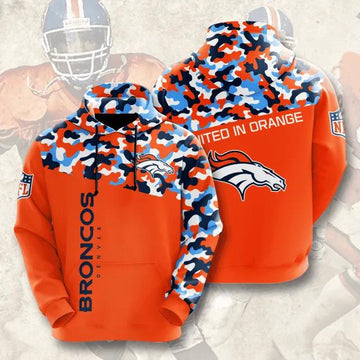 NFL Denver Broncos Camo 3D Hoodie 2, NFL Hoodie Moonbestprint