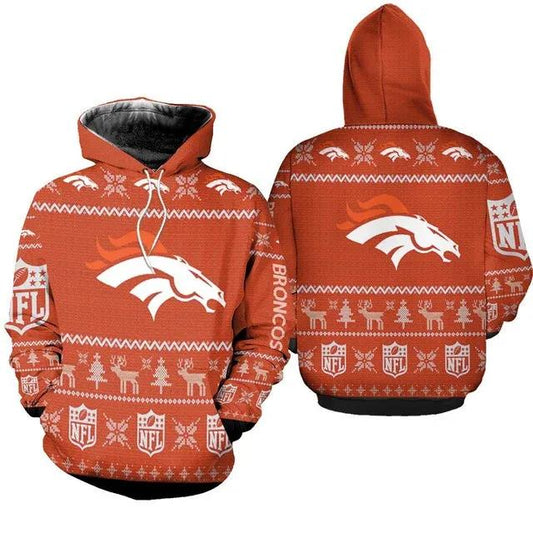 NFL Denver Broncos Logo 3D Hoodie 10, NFL Hoodie Moonbestprint