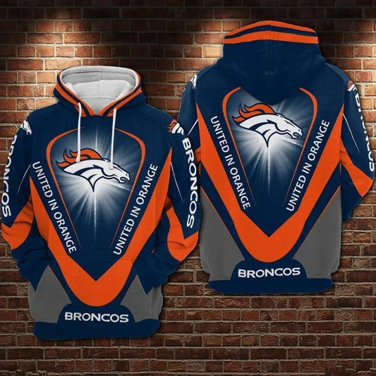 NFL Denver Broncos Logo 3D Hoodie 2, NFL Hoodie Moonbestprint