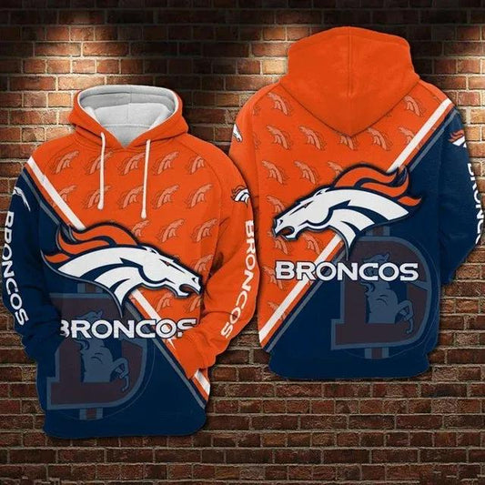 NFL Denver Broncos Logo 3D Hoodie 3, NFL Hoodie Moonbestprint