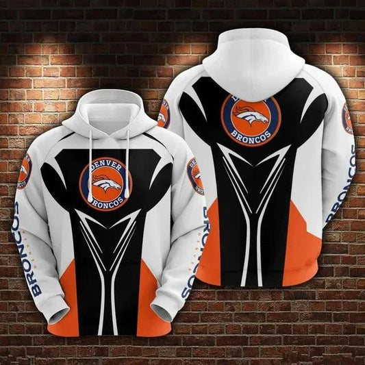 NFL Denver Broncos Logo 3D Hoodie 4, NFL Hoodie Moonbestprint